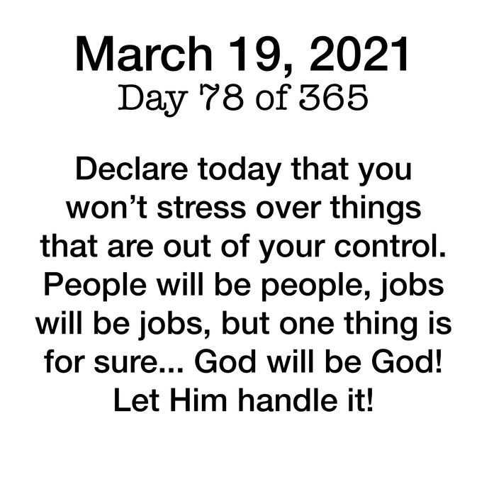 Let Him handle it
