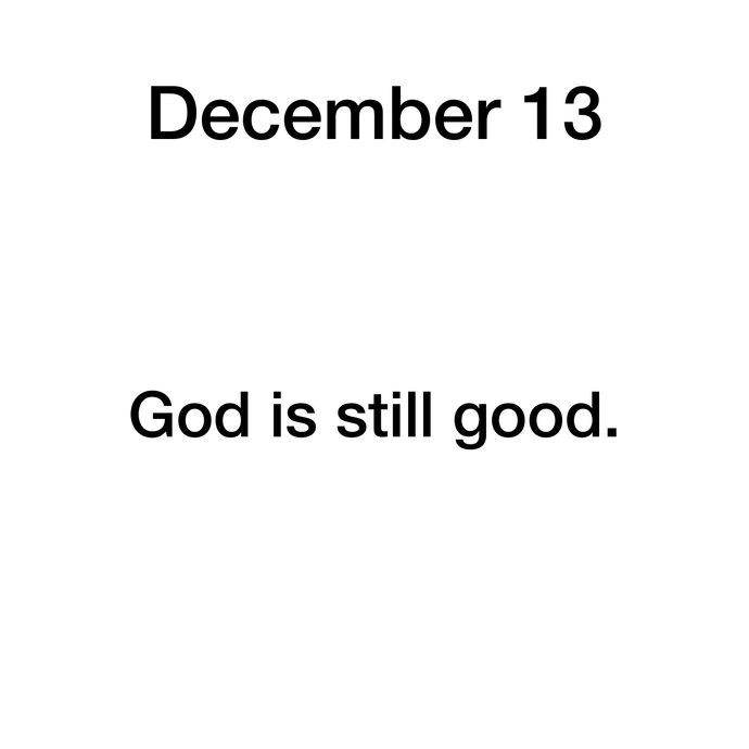 December 13 Message