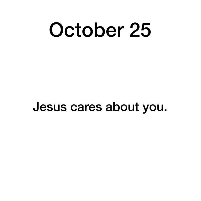 October 25 Message