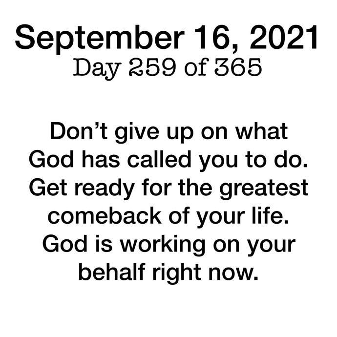 September 16 Devotional