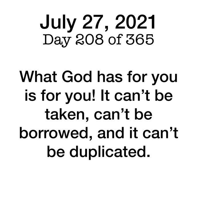 July 27 Devotional
