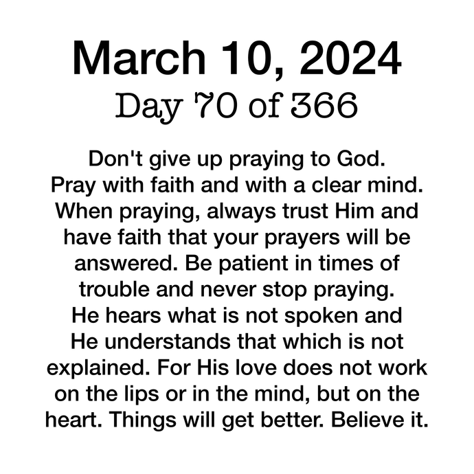Devotional Day 70