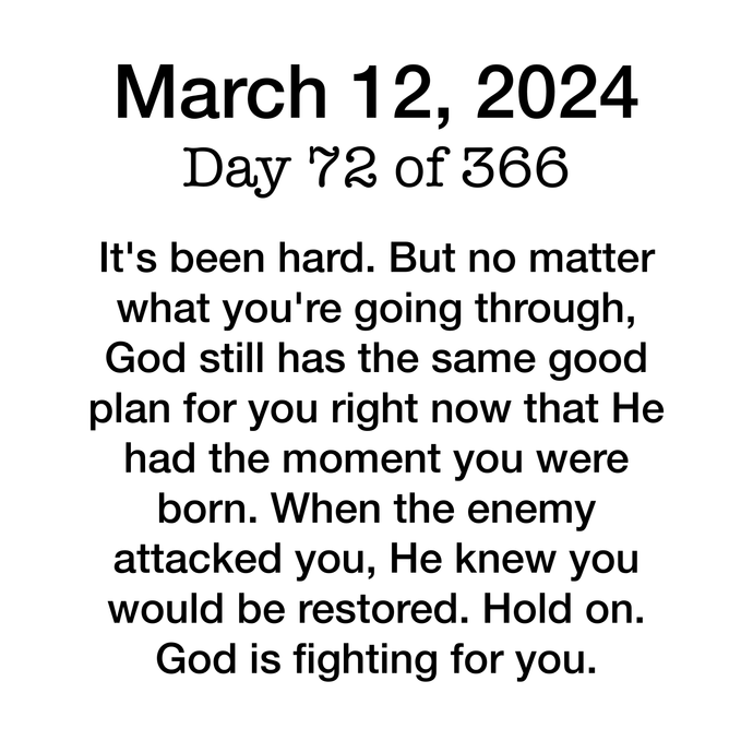 Devotional Day 72