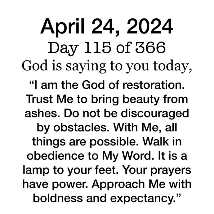 Devotional Day 115